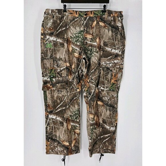 Realtree Edge Men Sz XXL Camo Cargo Hunting Pant Side Stretch Cinch Hem 6 Pocket - Picture 1 of 3